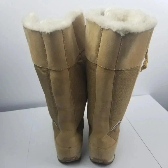 Timberland Grammercy Women's Tan Leather Lace-up Fur Lined Hiking Boots Sz 7.5M - Picture 2 of 16